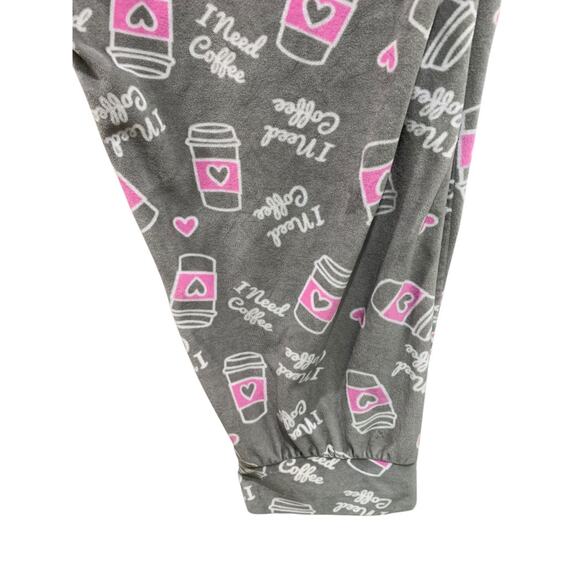 3X Bobbie Brooks Sleepwear Womens PJ Pants Fleece Coffee Print - Picture 8 of 9
